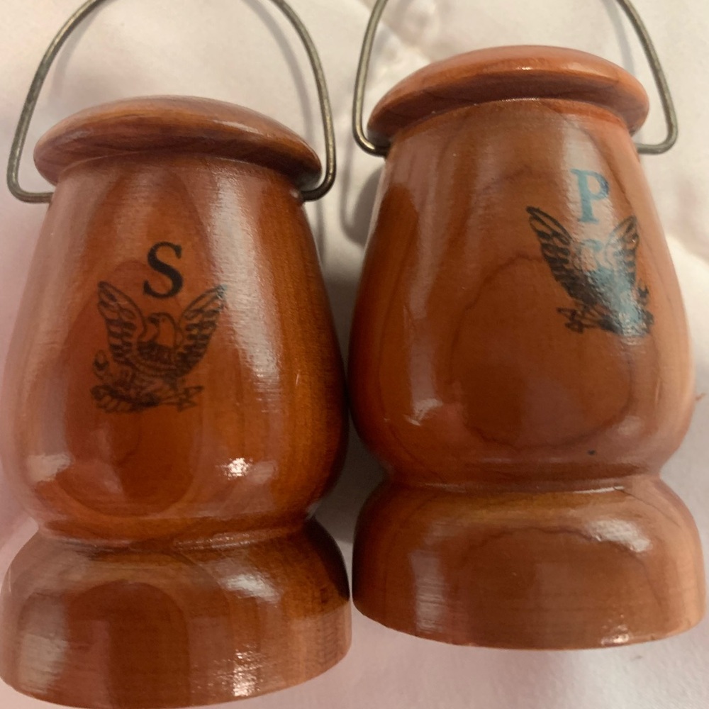 Vintage Wooden Salt and Pepper Shaker Set